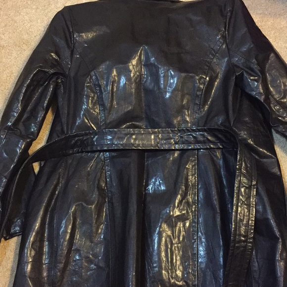 🛍Express brand juniors 1/2 black leather dress coat - Picture 5 of 5
